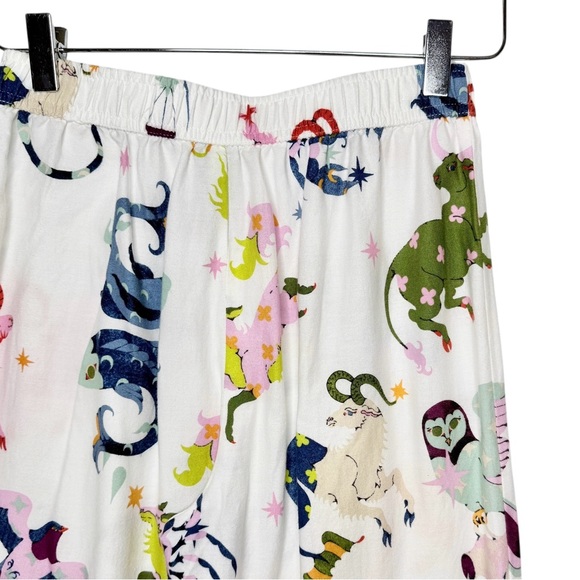 Anthropologie Colorful Zodiac Print Women’s Wide Leg Flannel Pajama Pants Sz XXS - Picture 8 of 11